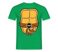 Spreadshirt Teenage Mutant Ninja Turtles Kostüm Schildkröte Panzer Karneval Männer T-Shirt, XXL, Kelly Green