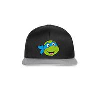 Spreadshirt Teenage Mutant Ninja Turtles Leonardo Kostüm Karneval Snapback Cap, One Size, Schwarz/Grau
