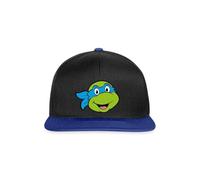 Spreadshirt Teenage Mutant Ninja Turtles Leonardo Kostüm Karneval Snapback Cap, One Size, Schwarz/Königsblau