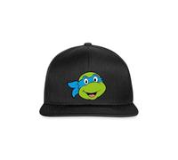 Spreadshirt Teenage Mutant Ninja Turtles Leonardo Kostüm Karneval Snapback Cap, One Size, Schwarz/Schwarz