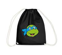Spreadshirt Teenage Mutant Ninja Turtles Leonardo Kostüm Karneval Turnbeutel, One Size, Schwarz