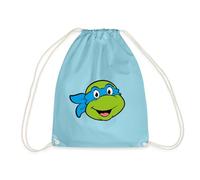 Spreadshirt Teenage Mutant Ninja Turtles Leonardo Kostüm Turnbeutel, One Size, Aqua