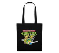 Spreadshirt Teenage Mutant Ninja Turtles Logo Stoffbeutel, One size, Schwarz