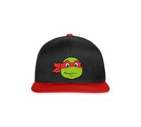Spreadshirt Teenage Mutant Ninja Turtles Raphael Kostüm Snapback Cap, One Size, Schwarz/Rot