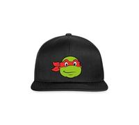 Spreadshirt Teenage Mutant Ninja Turtles Raphael Kostüm Snapback Cap, One Size, Schwarz/Schwarz