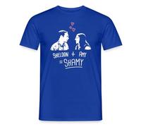 Spreadshirt The Big Bang Theory Sheldon + Amy = Shamy Männer T-Shirt, S, Dunkelblau