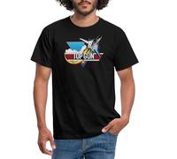 Spreadshirt Top Gun Fighter Kampfjet Logo Männer T-Shirt, 3XL, Schwarz