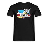 Spreadshirt Top Gun Fighter Kampfjet Logo Männer T-Shirt, S, Schwarz