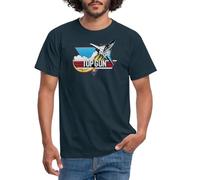 Spreadshirt Top Gun Fighter Kampfjet Logo Männer T-Shirt, XXL, Navy