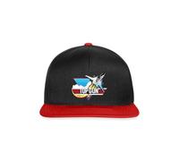 Spreadshirt Top Gun Fighter Kampfjet Logo Snapback Cap, One Size, Schwarz/Rot