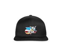 Spreadshirt Top Gun Fighter Kampfjet Logo Snapback Cap, One Size, Schwarz/Schwarz