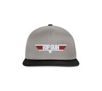 Spreadshirt Top Gun Logo Stick Snapback Cap, One Size, Graphit/Schwarz