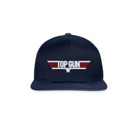 Spreadshirt Top Gun Logo Stick Snapback Cap, One Size, Navy/Navy