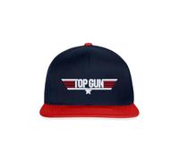 Spreadshirt Top Gun Logo Stick Snapback Cap, One Size, Navy/Rot
