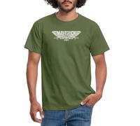 Spreadshirt Top Gun Maverick Kampfjet Logo Männer T-Shirt, S, Militärgrün