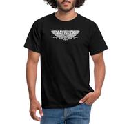Spreadshirt Top Gun Maverick Kampfjet Logo Männer T-Shirt, XL, Schwarz