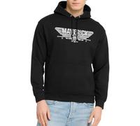 Spreadshirt Top Gun Maverick Kampfjet Logo Unisex Hoodie, S, Schwarz
