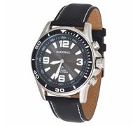 Sprechende Herren Funk Solar Hybrid Quarzuhr 1146SL Edelstahl Leder