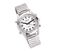 Sprechende Uhr in Spanisch, Armbanduhr, weißes Zifferblatt