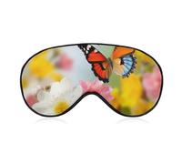 Spring Butterfly Augenmaske, Seitenschlafmaske, leichte Augenbinde, Schlafmaske, Nasenpolster und Gummiband für Kinder, Frauen und Männer