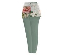 Spring Deals Summer Must Haves Leggings Mit Rock Damen Lang, Tennisrock Damen Mit Hose, 2 In 1 Sport Leggings Mit Rock Hosenrock Radlerhose Strandurlaub Must Haves Sommer Must Have
