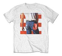 Springsteen Bruce - T-Shirt # M Unisex White # Born in the USA