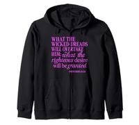 Sprüche 10:24 What Wicked Dreads Righteous Desire Bible God Kapuzenjacke