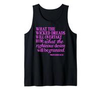 Sprüche 10:24 What Wicked Dreads Righteous Desire Bible God Tank Top
