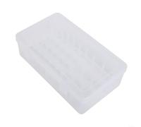 Spulenaufbewahrungsbox Kunststoff, Nähgarn Organizer Etui mit Fächern, Klar Spulenhalter für Handwerk Nähmaschine Zubehör Sortieren