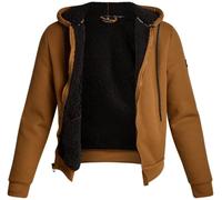 Spyder Herren-Kapuzenpullover aus Sherpa-Fell, Durchgehender Reißverschluss, leicht, weich, Sherpa-Futter, Waffelstrick-Sweatshirt-Jacke für Herren, Sattel, Large