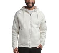Spyder Herren-Kapuzenpullover mit Waffelmuster, durchgehender Reißverschluss, leicht, weich, Sherpa-Futter, Waffelstrick-Sweatshirt-Jacke für Herren, Weiss/opulenter Garten, Small