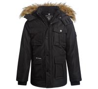 Spyder Jungen Winterjacke - Warmer Parka mit Fleece gefütterte Winterjacken für Jungen mit abnehmbarer Kunstfellkapuze (Größen 32-48), Schwarz, 10-12