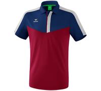 Erima Sport-Polo Squad (100% Polyester) bordeauxrot/navyblau Herren, Größe L