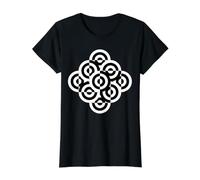 Square the Circle Schwarz und Weiß Bauhaus Shapes Mania Preisgünstiges Grafik-T-Shirt, Damen, Schwarz, XL