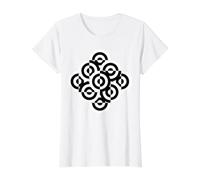 Square the Circle Schwarz und Weiß Bauhaus Shapes Mania Preisgünstiges Grafik-T-Shirt, Damen, Weiß, M