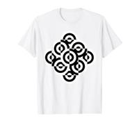 Square the Circle Schwarz und Weiß Bauhaus Shapes Mania Preisgünstiges Grafik-T-Shirt, Herren, Weiß, L