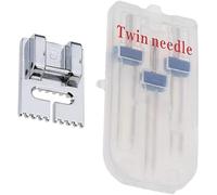 SquarezhenBo Twin Stretch Machine Needle Double Twin Needles Pins für Brother Singer Most Domestic Sewing Machines 2 Count Nähmaschinenadel