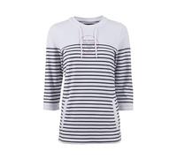 s'questo Leichtsweat 3/4 gestreift, Sweatshirt, Kordelzug White 38 Soquesto