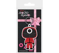 Pyramid International Squid Game Gummi-Schlüsselanhänger, Reißverschluss oder Rucksack-Anhänger (Kreisschutz-Design) - Offizielles Merchandise-Produkt