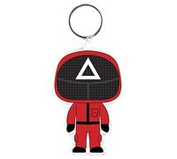Squid Game Schlüsselanhänger aus Gummi, mit Reißverschluss oder Rucksack, offizielles Design