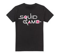 Squid Game Unisex Logo T-Shirt, Schwarz, 5XL
