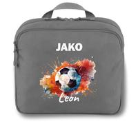 SR Teamsports Jako Kulturtasche One personalisiert Aquarell Fußball Name | Grau, 25x12x20 cm, Geschenk, Fußballfan, Training, zum Aufhängen, strapazierfähig, nachhaltig, recycelt Polyester