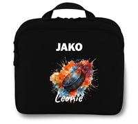SR Teamsports Jako Kulturtasche One personalisiert Eishockey Puck Name | Schwarz, 25x12x20 cm, Hockeyfan, Damen, Herren, Kinder, zum Aufhängen, XL, recycelt Polyester, strapazierfähig, groß