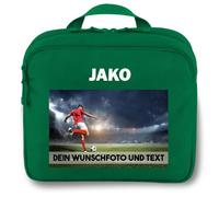SR Teamsports Jako Kulturtasche One personalisiert Foto Text Fußballer | Sportgrün, 25 x 12 x 20 cm, zum Aufhängen, Damen, Herren, Kinder, strapazierfähig, nachhaltig, recycelt Polyester