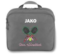 SR Teamsports Jako Kulturtasche One personalisiert Tennis Schläger Text | Grau, 25x12x20 cm, Damen, Herren, zum Aufhängen, groß, XL, Kinder, Jungen, Mädchen, recycelt Polyester, nachhaltig
