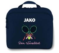 SR Teamsports Jako Kulturtasche One personalisiert Tennis Schläger Text | Marine Blau, 25x12x20 cm, Damen, Herren, zum Aufhängen, groß, XL, Kinder, Jungen, Mädchen, recycelt Polyester, nachhaltig
