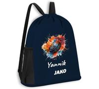 SR Teamsports JAKO Multibag One personalisiert Aquarell Puck Name | Marine Blau, 30 x 45 cm, Sporttasche, Training, Verein, Freizeit, Schule, Geschenkidee