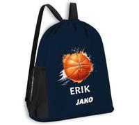 SR Teamsports JAKO Multibag One personalisiert Basketball mit Name | Marine Blau, 30 x 45 cm, Sporttasche, Training, Freizeit, Vereinsbedarf, Geschenkidee