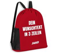 SR Teamsports JAKO Multibag One personalisiert Dein Text in 3 Zeilen | Rot, 30 x 45 cm, Individuell, bedrucken lassen, selber gestalten