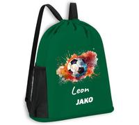 SR Teamsports JAKO Multibag One personalisiert Fußball Aquarell | Sportgrün, 30 x 45 cm, Training, Verein, Freizeit, Sportausrüstung, Geschenkidee